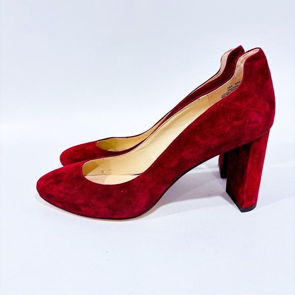 NINE WEST Wine-red suede shoes - Picture 6 of 8